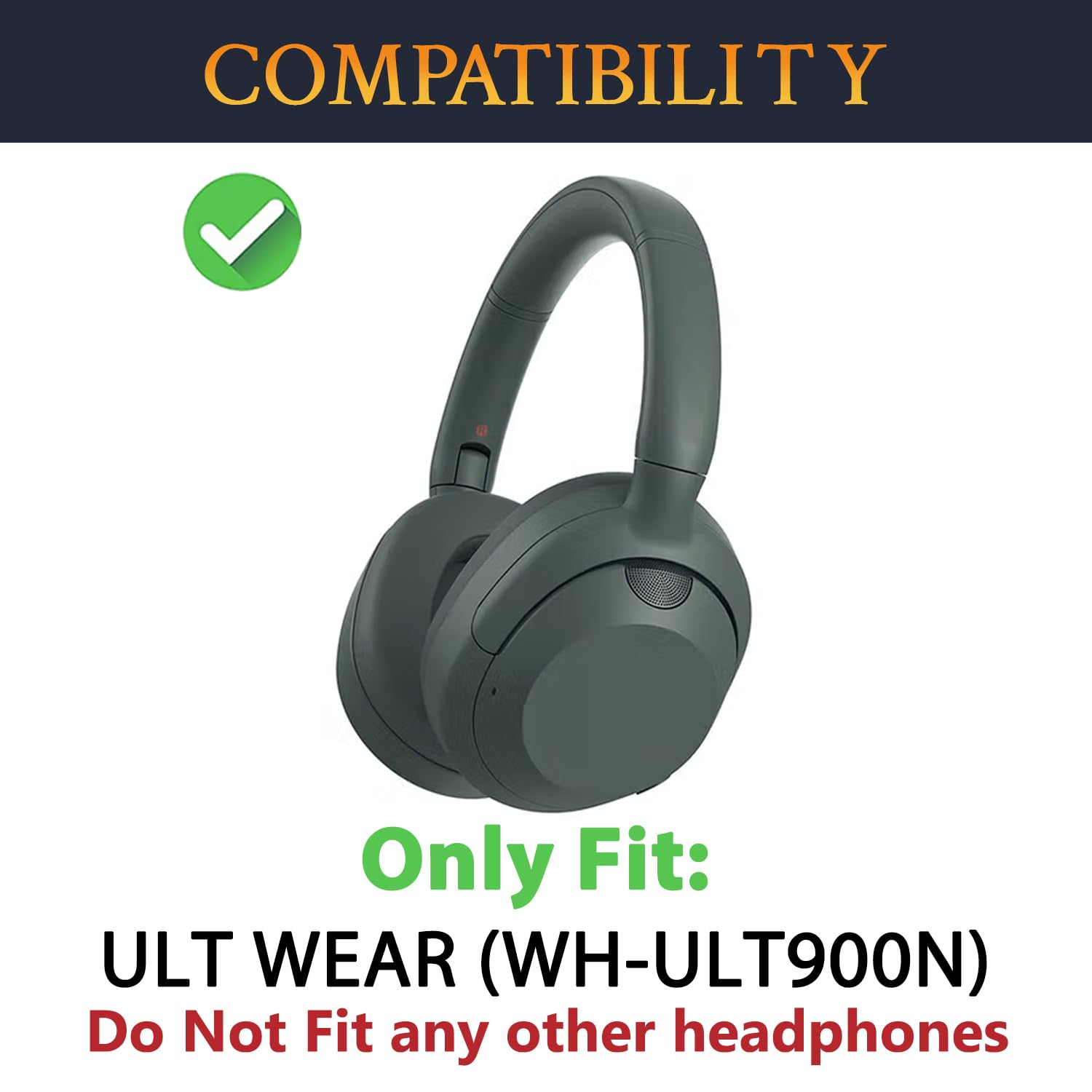 SOULWIT Headband Side Cover Slider Outer & Inner for Sony ULT WEAR