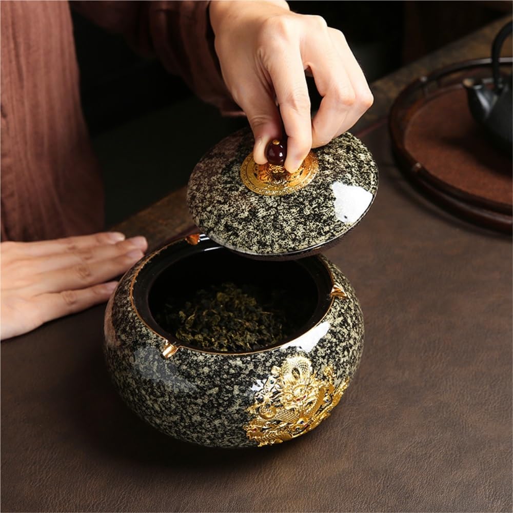 Ceramiczny pojemnik na herbatę, zabytkowy pojemnik do przechowywania herbaty, mały ceramiczny słoik z zamknięciem, przenośny pojemnik na herbatę, chiński zestaw do herbaty, pojedynczy słoik, pojemni
