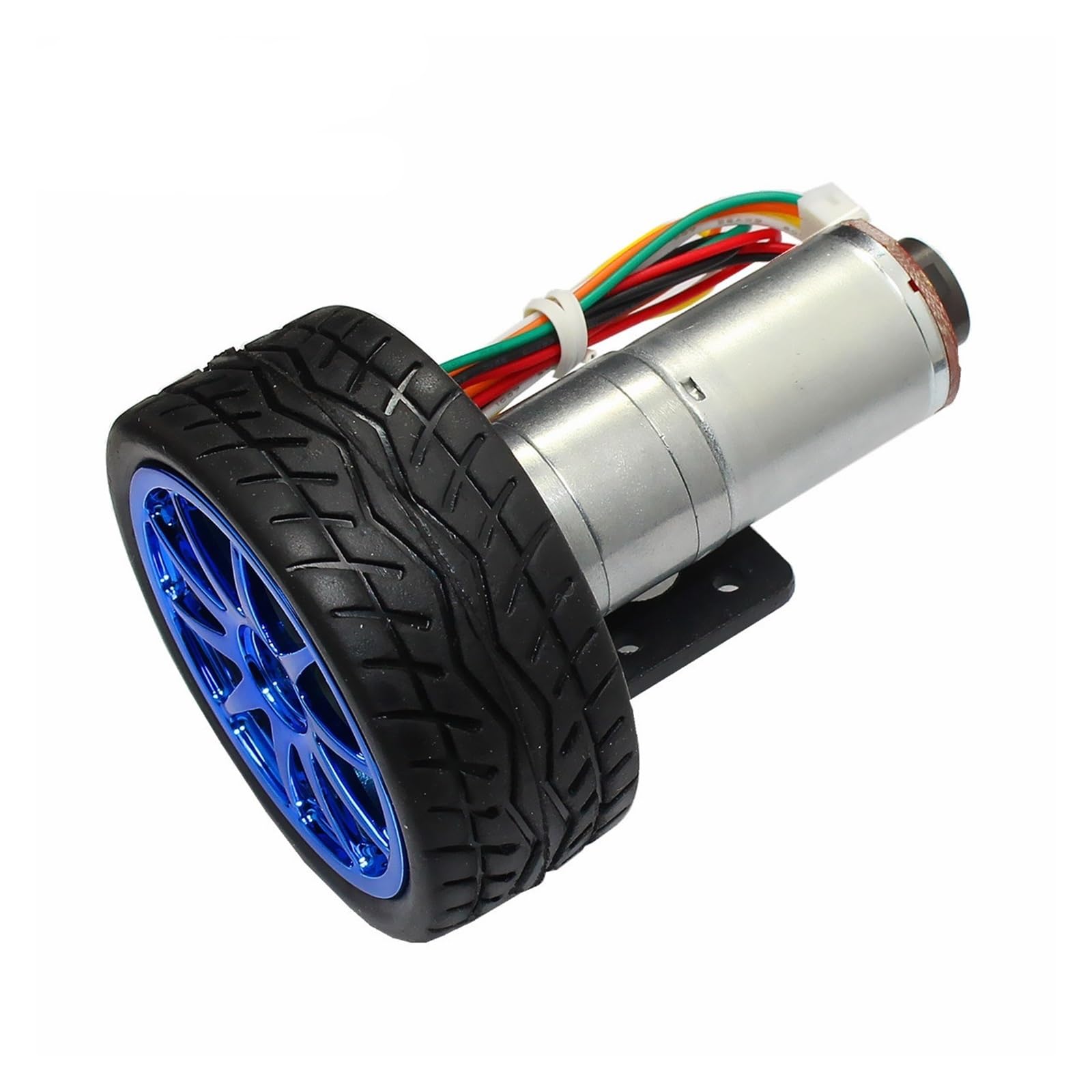 65 mm Robot Car opony faliste, 25-370 enkoder silnik przekładniowy + uchwyt montażowy sprzęgło do samodzielnego wyważania samochodu (DC 12 V 350 RPM i34)