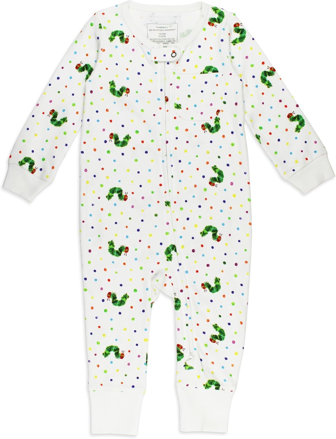L'ovedbaby Organic Cotton 2-Way Zipper Footless Romper – GOTS Certified Infant Sleeper Play Suit with Eric Carle Artwork