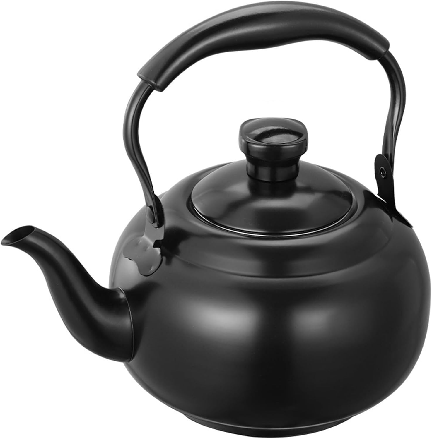 Black Tea Kettle Stovetop with Infuser, Stainless Steel Tea Pots for Stove Top with Cool Touch Ergonomic Handle Teapot(1.5L)