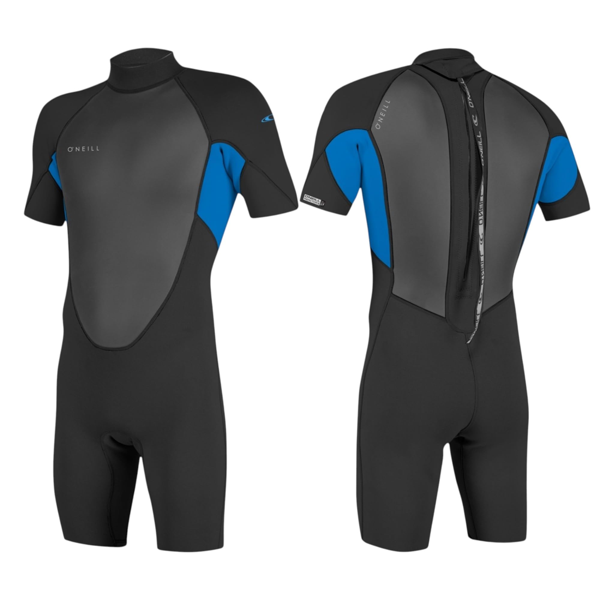 O'NEILL 2026 Mens Reactor-2 2mm Back Zip Shorty Wetsuit - Black/Ocean โ image 1