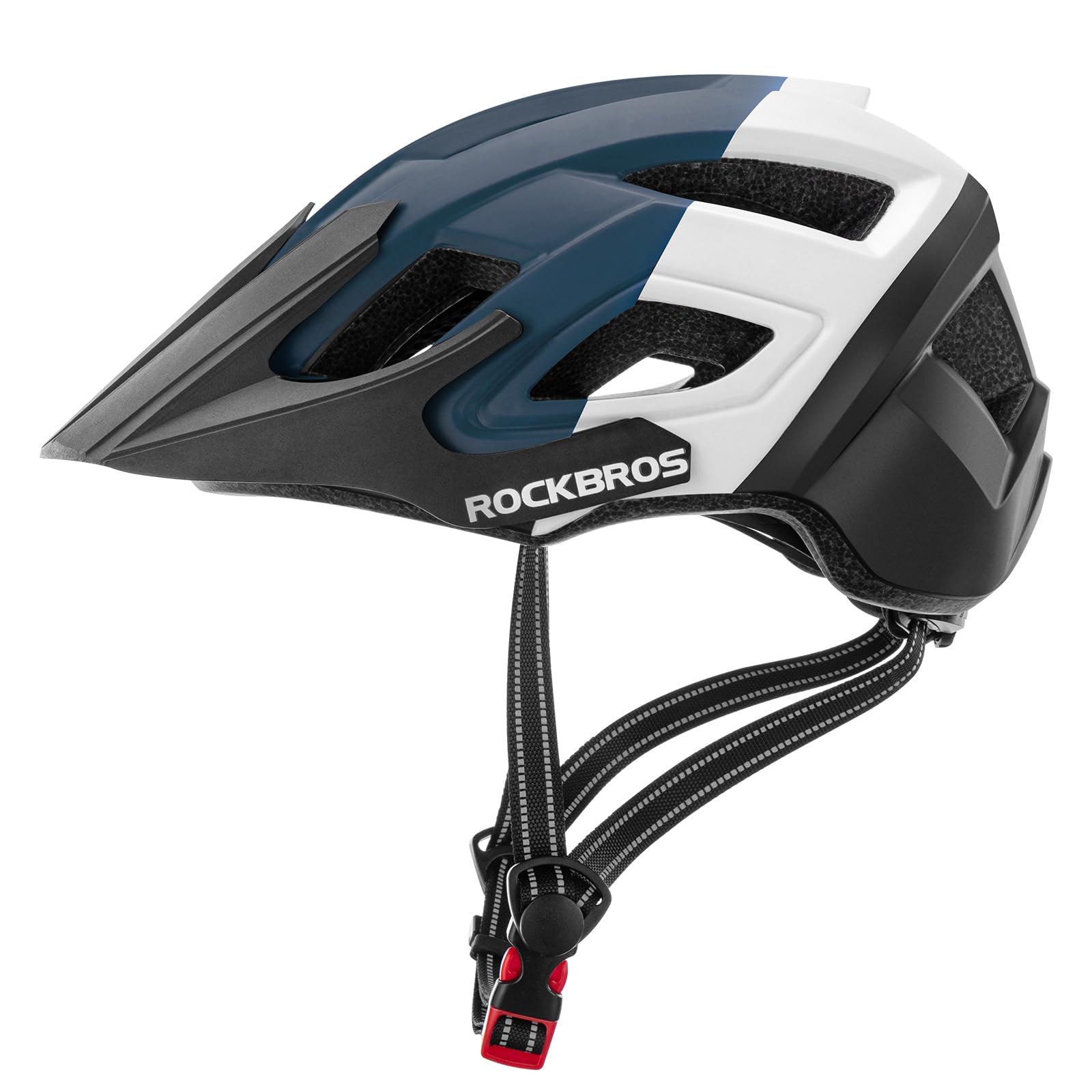 ROCKBROS Casco de Bicicleta, Casco de Seguridad Ciclismo Adulto para Hombre Mujer Transpirable para Bicicleta Carretera MTB Ajustable 58-62 cm