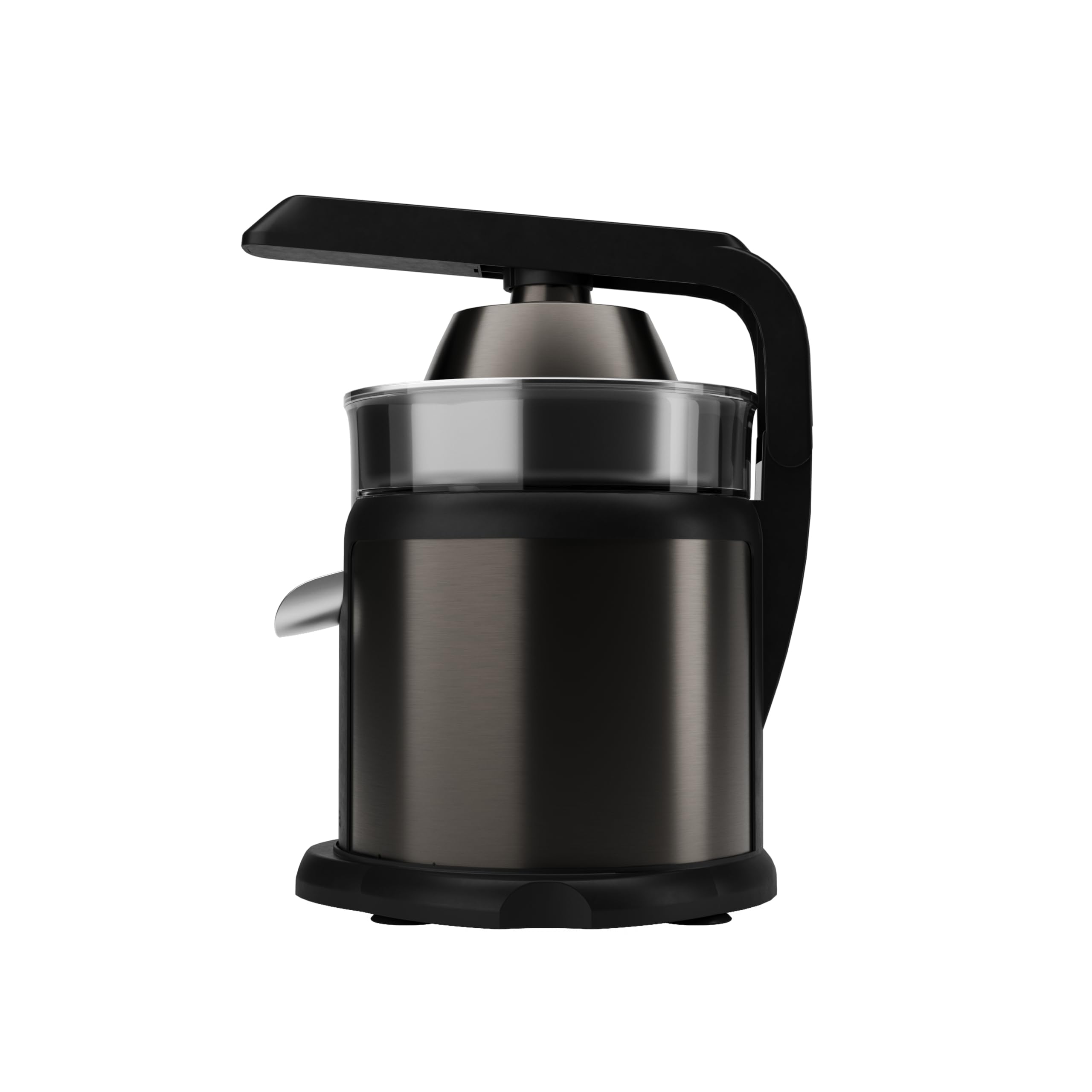 AIWA KORYU AJC-5000 – Exprimidor de palanca 120W, cuerpo y filtro de acero inoxidable, sin BPA, sistema antigoteo, base antideslizante, diseño compacto. Color: Acero Inox