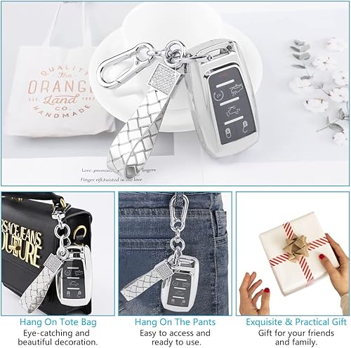 Miniatura 8 de 1797 Funda para llavero Dodge RAM 1500 2500 3500 4500 5500 Accesorios de coche Bling Llavero TPU plateado