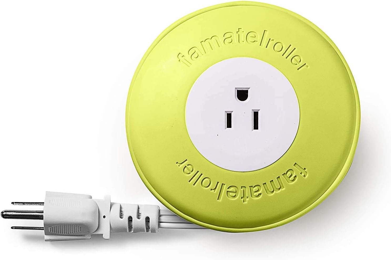 6 Foot Indoor Power Extension Cord Compact Plug, 125V, 13A Portable Extension Cable for Electronics, Travel, Home, Office, RV Space-Saving Indoor Use Only