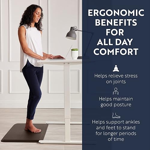 Miniatura 3 de Kangaroo - Alfombrilla de cocina antifatiga de 1,9cm (34pulgadas), sin ftalatos, no tóxica, ergonómicamente diseñada para el suelo, alfombras para