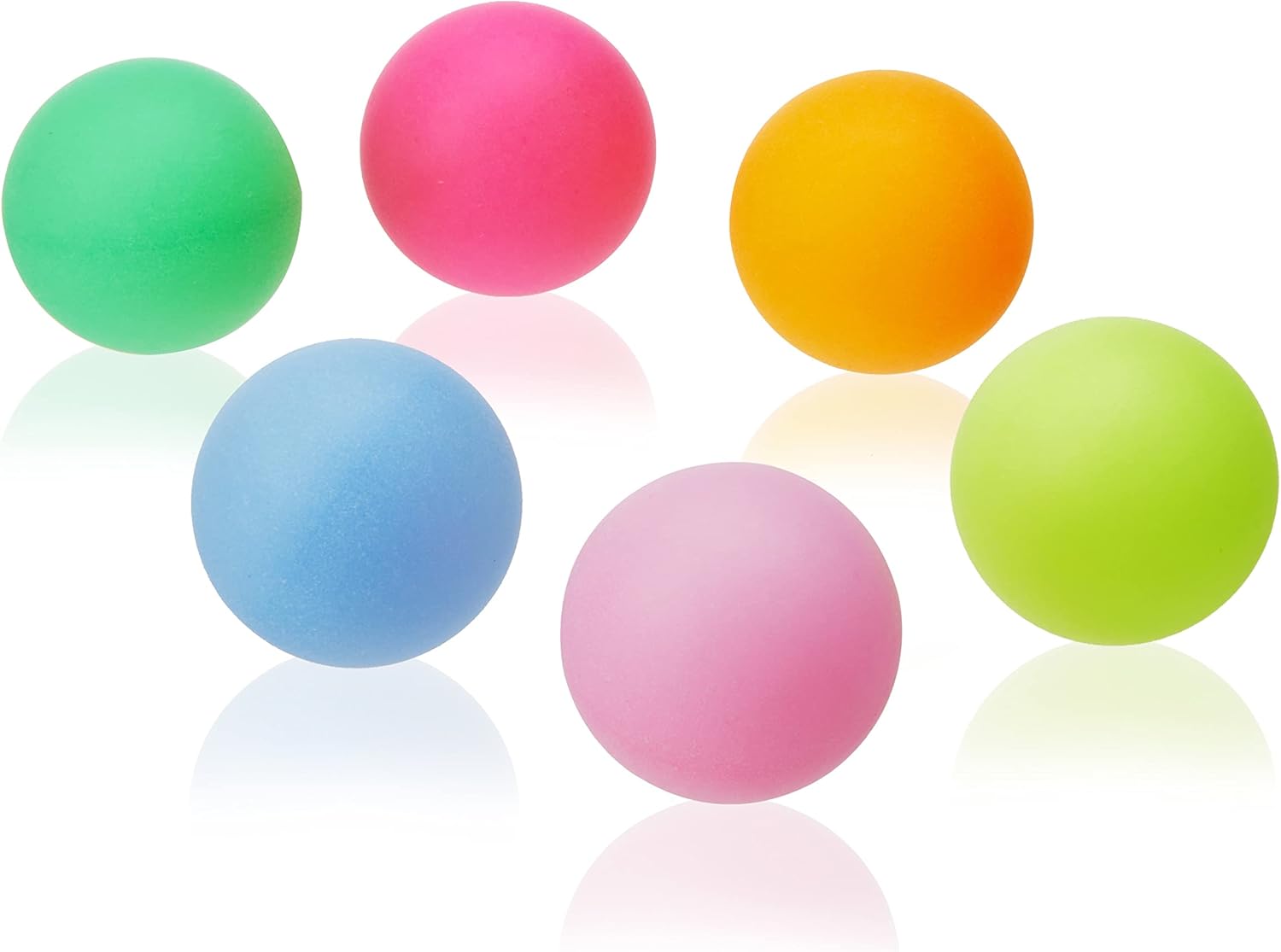 True Shoot Neon Beer Pong Balls - Set of 6 Colorful Lightweight Ping Pong Balls for Parties, BBQs & Games