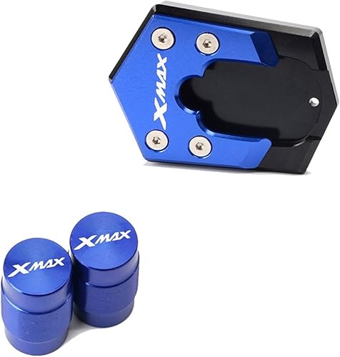 for Side Stand Kickstand Enlarger Pad X MAX Xmax 125 250 300 2017-2021 2018 2020 Motorcycle Accessories Extended Tripod (Color  Blue)