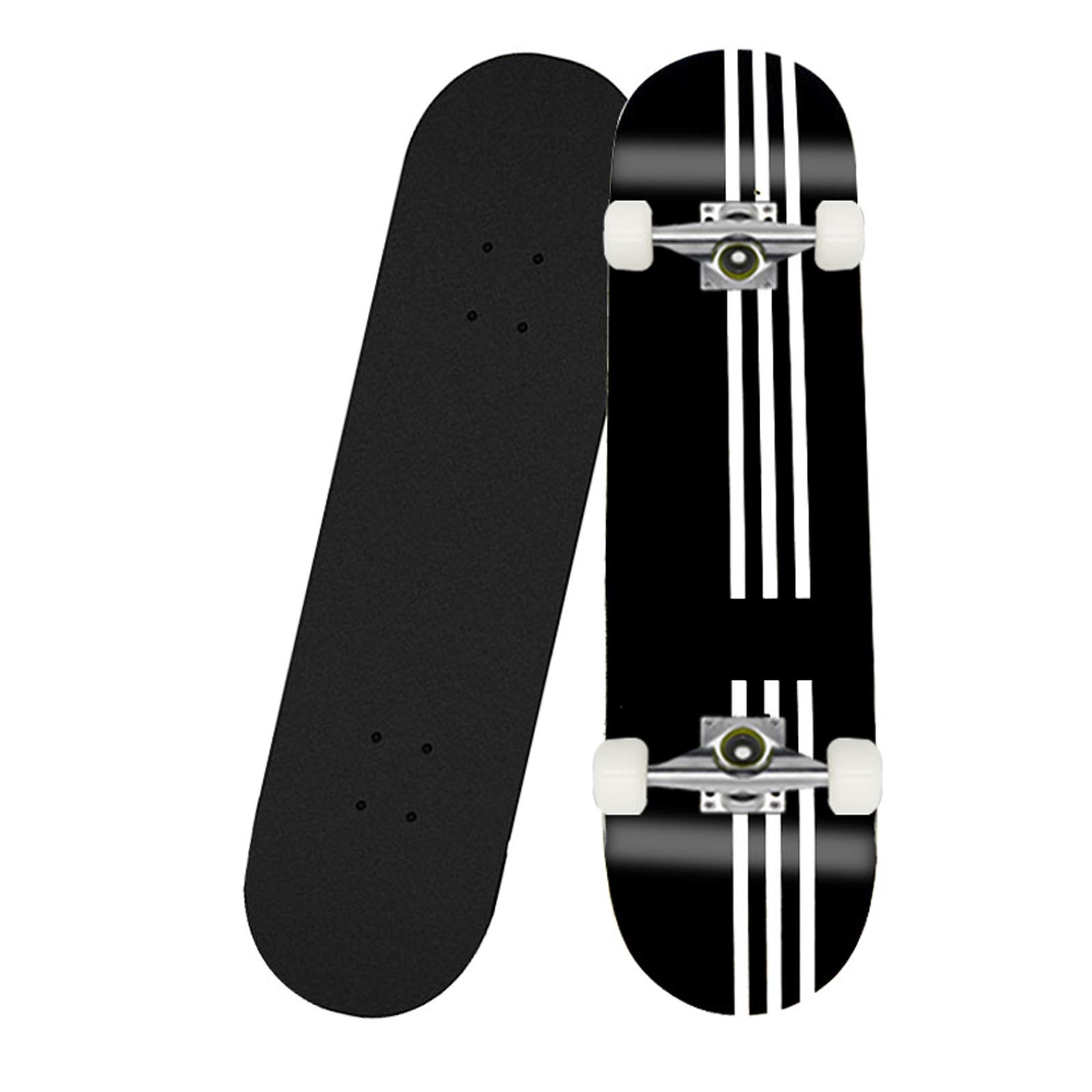 Skateboard, 31 "X 8" Planches À roulettes Pro Standard Complètes, 7 Couches en Érable Double Kick Concave Brush Street Board pour Enfants, Jeunes Adultes Débutants