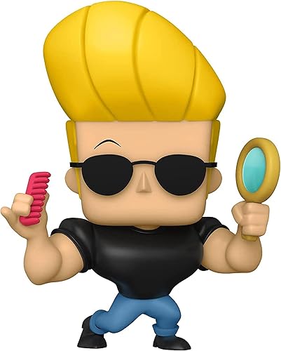 Funko Animación POP: Johnny Bravo - Johnny con espejo y peine, multicolor, 5 pulgadas, (57789)