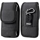 FISUPER Cell Phone Pouch Nylon Belt Holster for iPhone 13 12 11 Pro Max, for Galaxy S20+/M20/NOTE 10