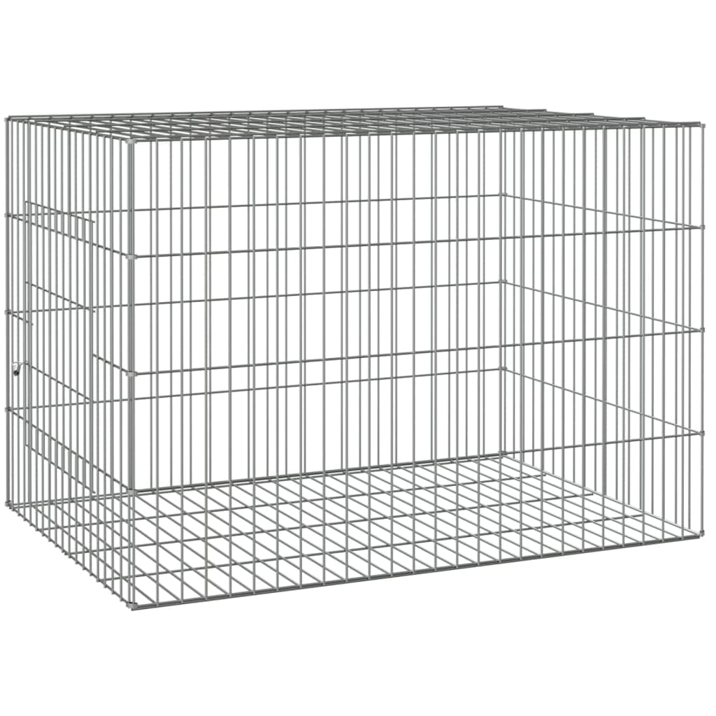 vidaXL Gabbia per conigli per interni ed esterni, per piccoli animali, recinto per conigli, recinto per animali domestici, con porta, 78 x 54 x 54 cm, ferro zincato