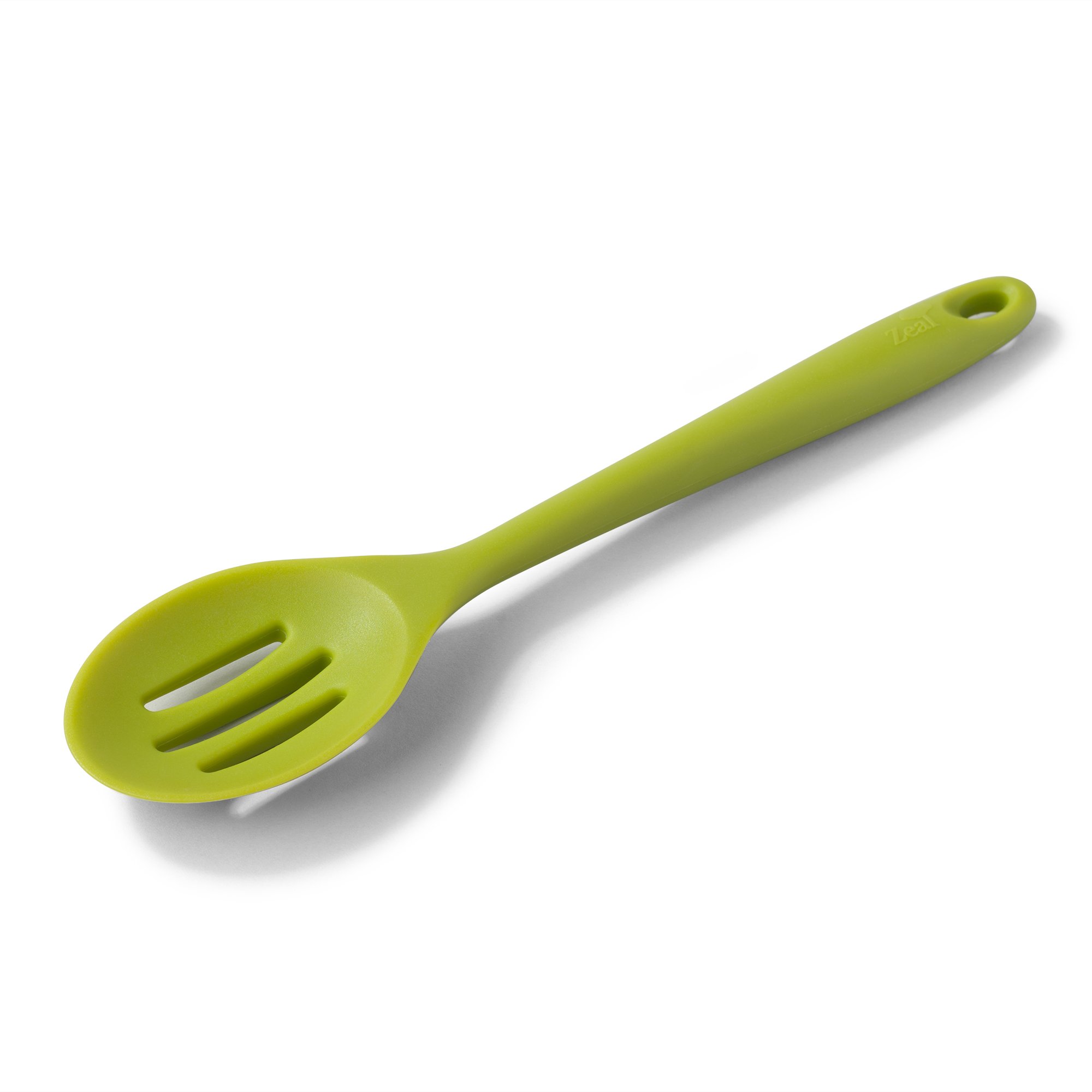 Zeal Lime Silicone Non-Stick Slotted Kitchen Cooking Spoon, Heat-Resistant Perfect For Stirring, Serving, Scooping, Draining And Mixing, 28Cm, Green