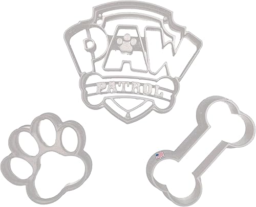 Inspirado en los cortadores de galletas de la Patrulla Canina. Cortadores de galletas impresos en 3D de Paw Patrol para niños, diseño de huesos de