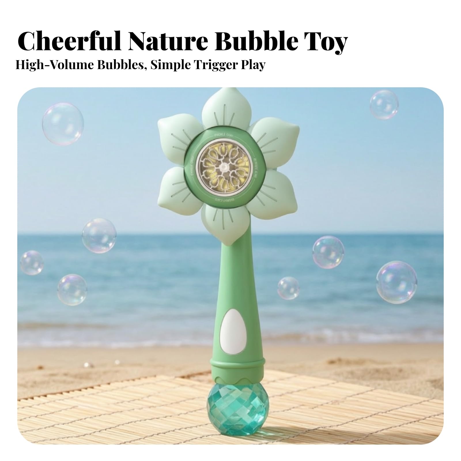 Milageto Soffia Bolle Automatico Portatile Multiforo Generatore di Bolle con Soluzione Inclusa Ricaricabile per Giardino, Feste, Verde