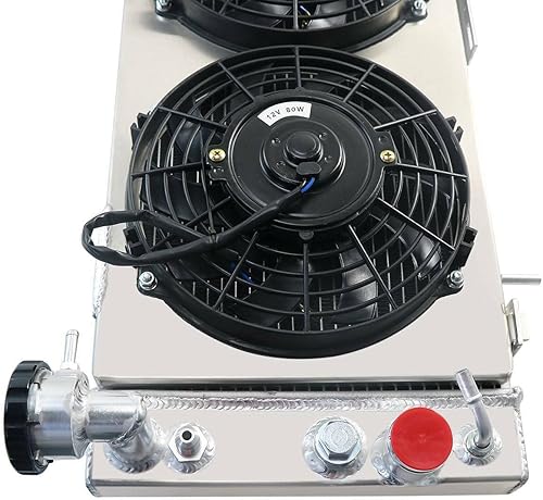 Miniatura 4 de HKAUTOPART Radiador compatible con Jeep CherokeeComancheWagoneer 2.1L 2.5L 2.8L 4.0L L4 V6 L6 1984-2001, radiador de aluminio completo de 3 filas +