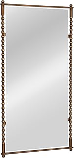 26 Boho Bathroom Ideas That Bring Effortless Charm and Warmth 74 Creative Co-Op Cast Metal Framed Tall Wall Mirror, Antique Brass Finish