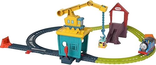 Fisher-Price Thomas Friends Fix Em Up Friends - Juego de tren y pista con motor motorizado Thomas para niños preescolares de 3 años en adelante