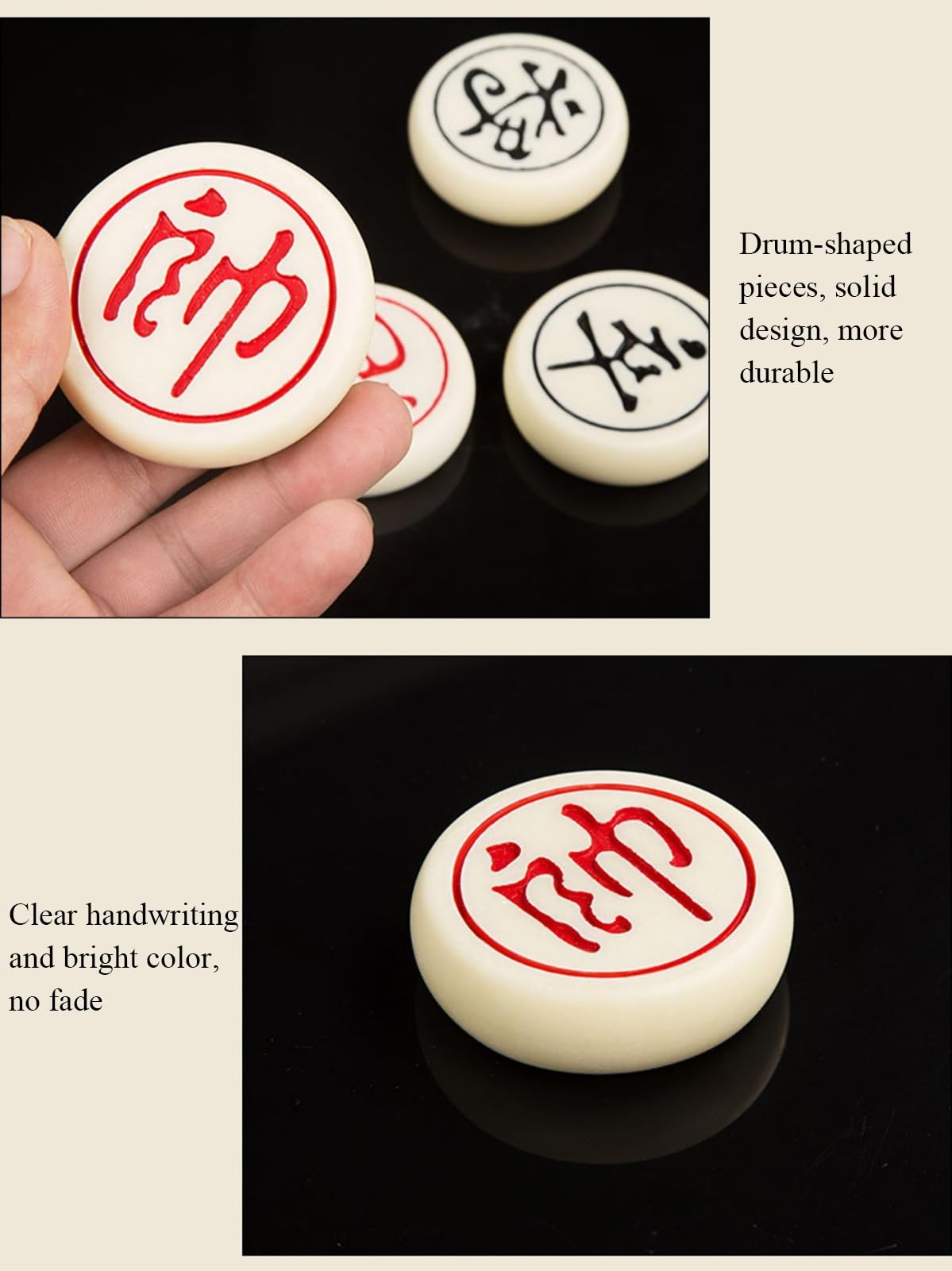 Juego de Mesa Chino Xiangqi de ajedrez con Piezas de ajedrez de melamina y Tablero de ajedrez