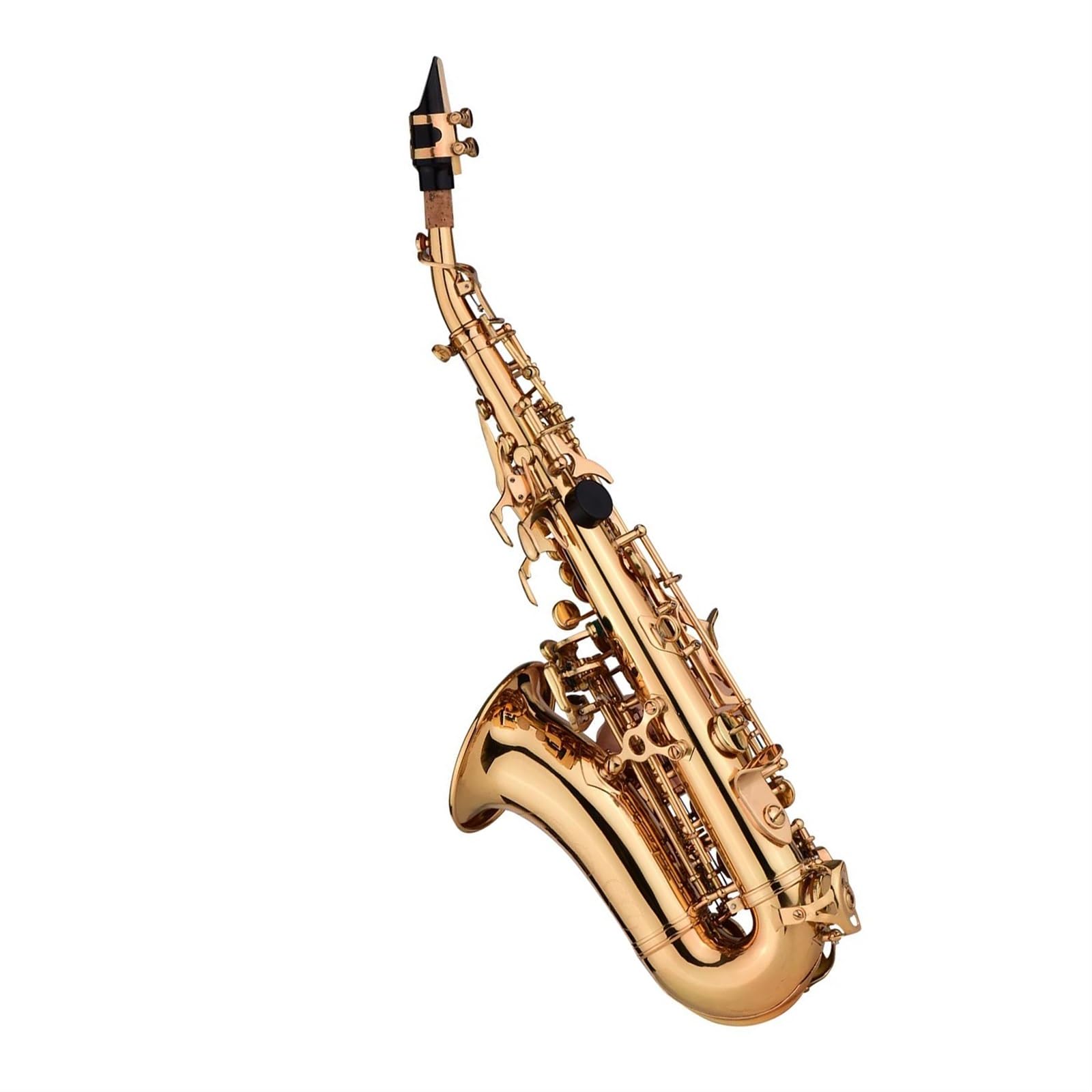 Saksofon Mini Saksofon Sopranowy Bb Z Futerałem Do Przenoszenia Szczotka Pasek Z Trzciny Materiał Mosiężny Powierzchnia Złotego Lakieru Instrument Dęty Drewniany