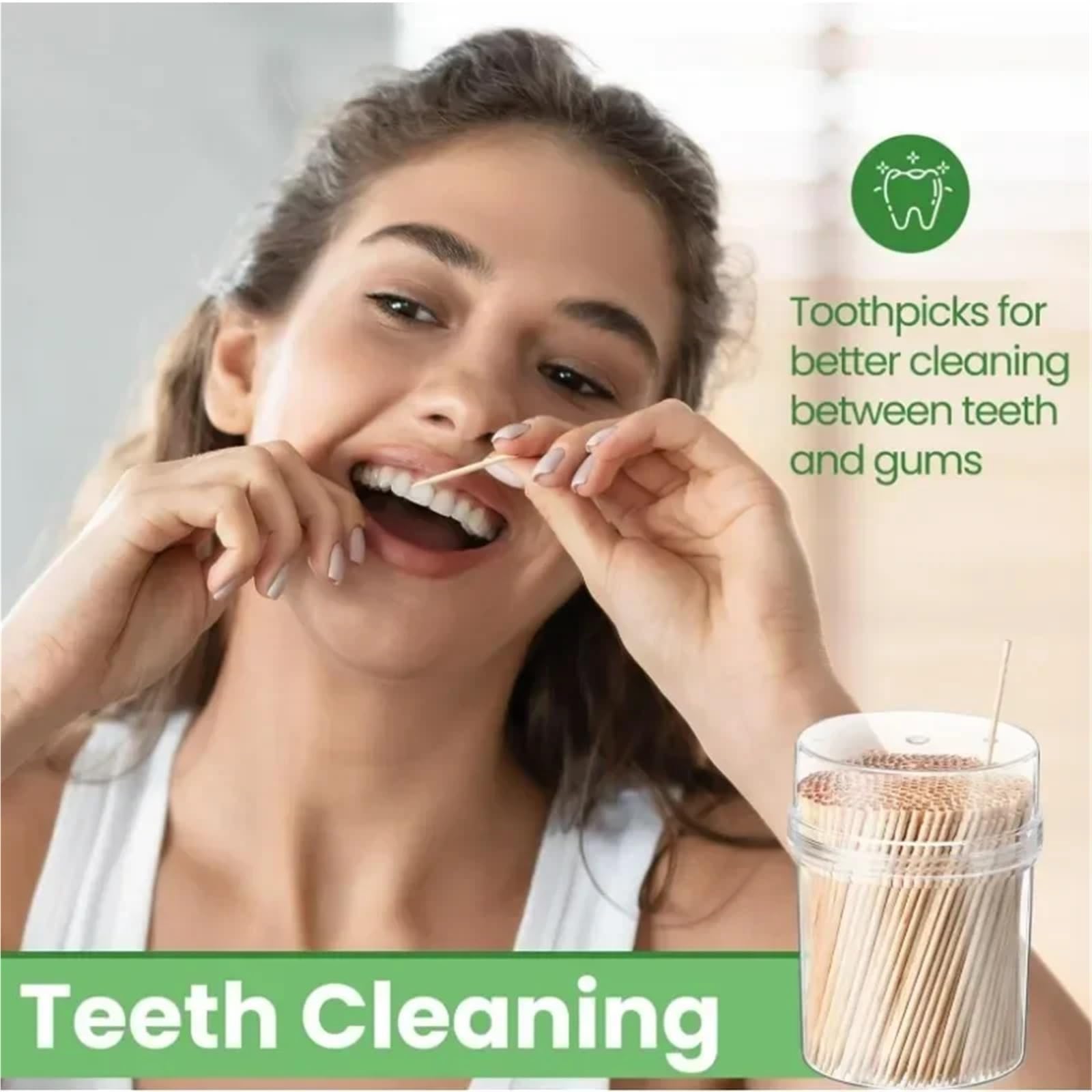 Palillos de Dientes, Palillos de Dientes Madera, 5000 Uds., Palillos Limpieza bambú Natural for el hogar, Restaurante, vajilla Cocina y Tenedores Frutas