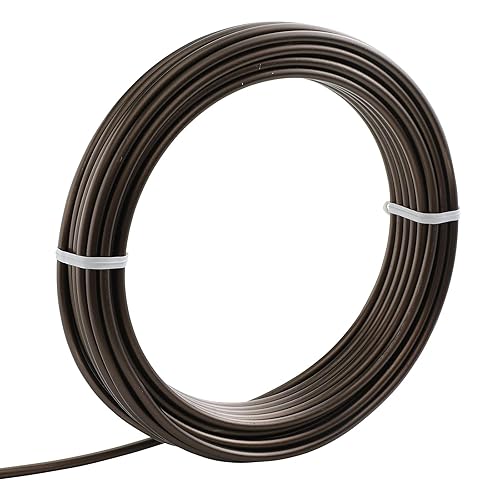 Wazakura Alambre de entrenamiento para bonsái de aluminio anodizado marrón de 10.58 oz fabricado en Japón (0.157 in, marrón)