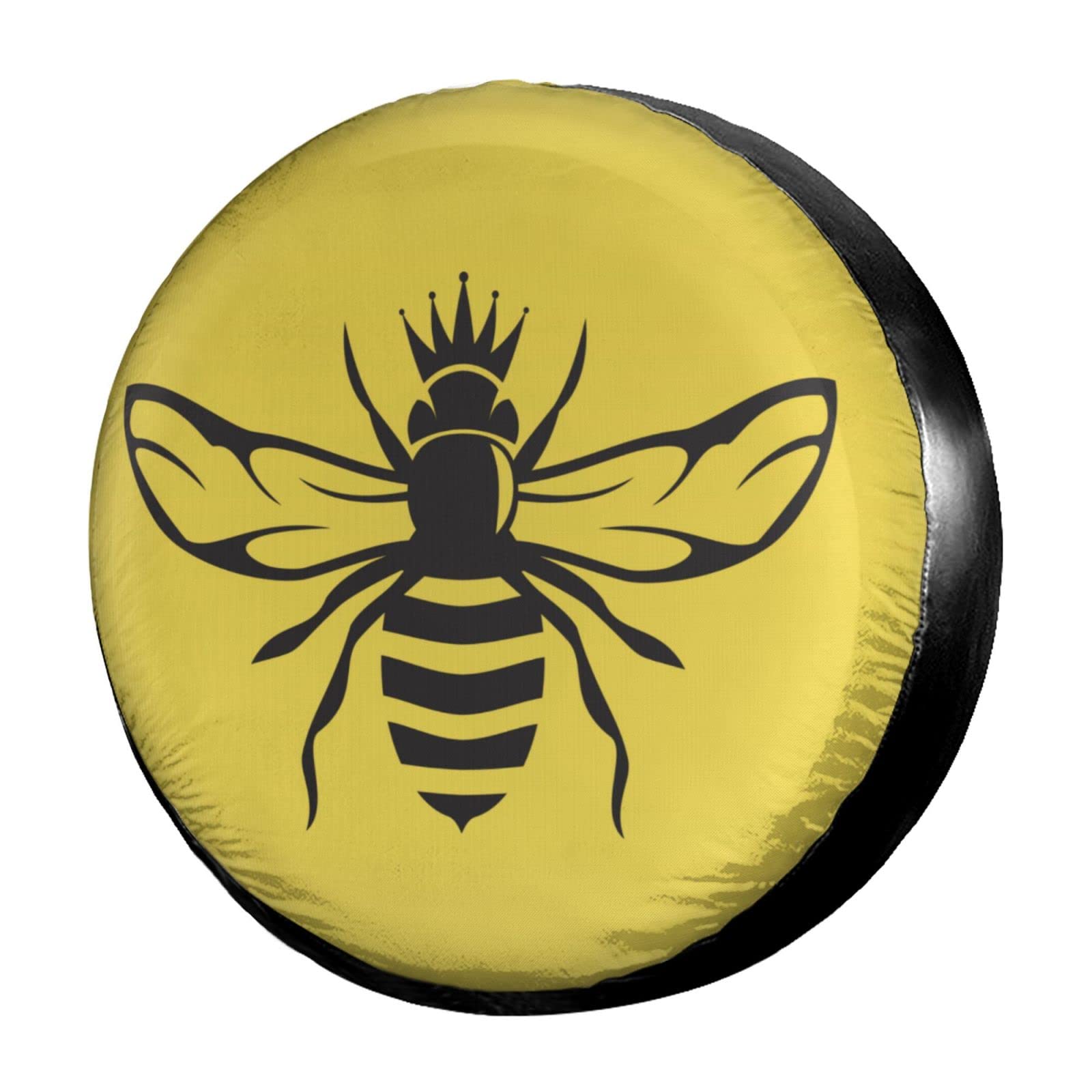 Delerain Honey Bee Spare Tire Cover Wheel Protectors Sun Protector Waterproof for Jeep Trailer RV SUV Truck and Many Vehicle(16 Inch for Diameter 29"-31")