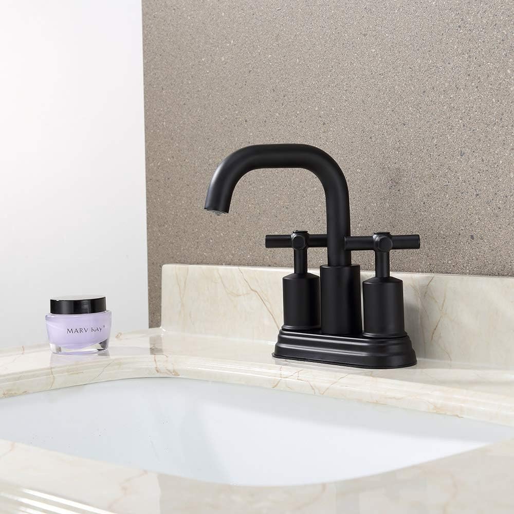 Frее Shірріng оƒƒеr Duttao DF-4303CCH-MT 4 Inch 2 Handle Bathroom Sink Faucet with Push up PoP-up Drain, Meets UPC, IPC, NSF61-9, NSF 372, WaterSense Certified,Matte Black Finish Hоt Dеаlѕ Duttao DF-4303CCH-MT 4 Inch 2 Handle Bathroom Sink Faucet with Push up PoP-up Drain, Meets UPC, IPC, NSF61-9, NSF 372, WaterSense Certified,Matte Black Finish