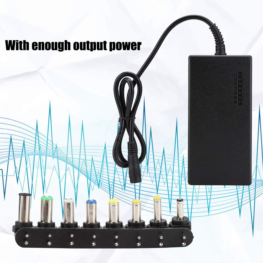 Dpofirs 96W DC 12V~24V Output Adattatore Universale per Laptop a 8 Pompe 100-240V(Regolamenti Europei