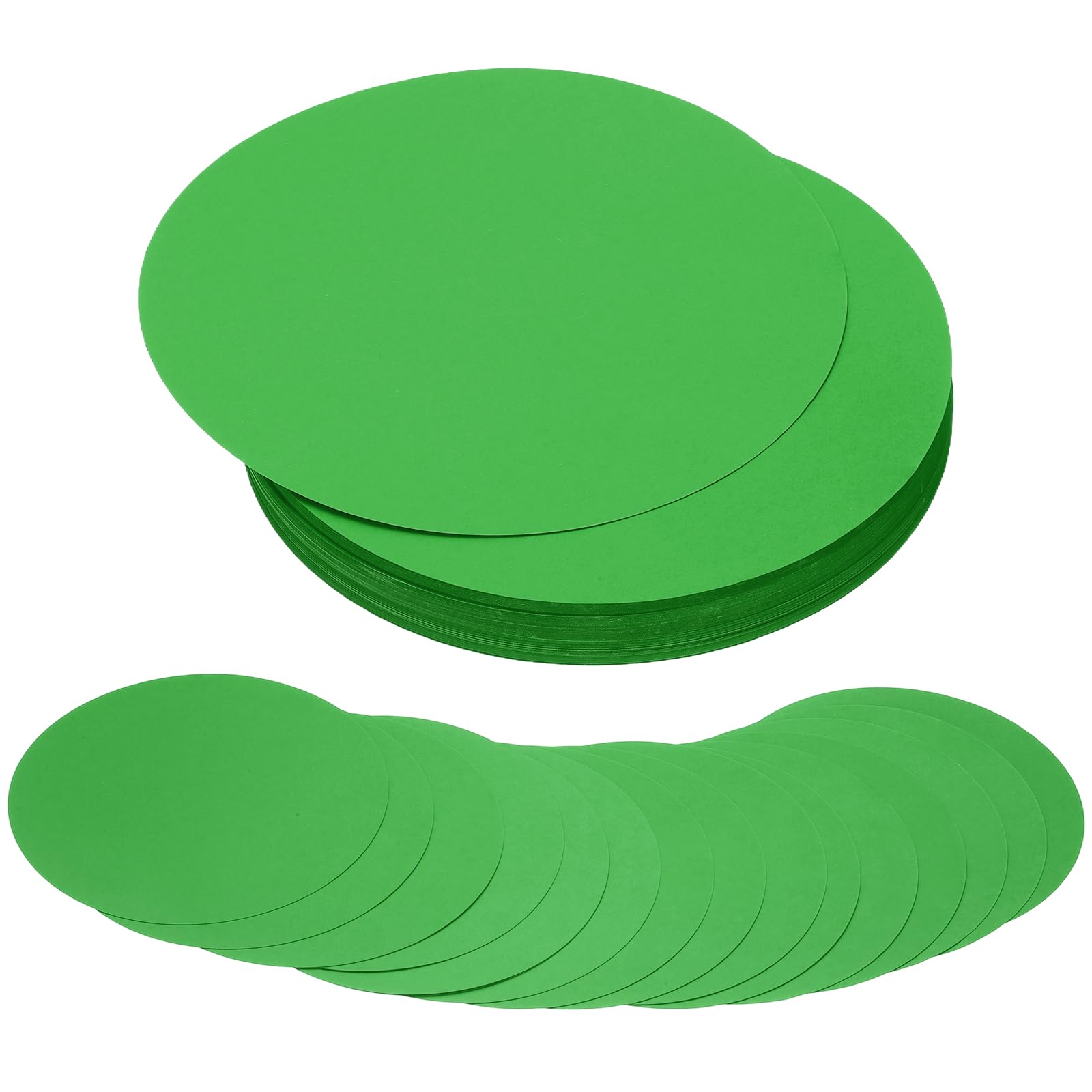 PATIKIL 8 Inch Circle Cutouts Paper, 100 Pcs Circle Card Stock 200gsm/75lb Round Cutouts for DIY Craft Projects Classroom Bulletin Board Decoration, Dark Green