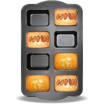 8 Mini Loaf Tins Loaf Pan Non-Stick Carbon Steel Baking Pan Baking Pan Gray 1 set