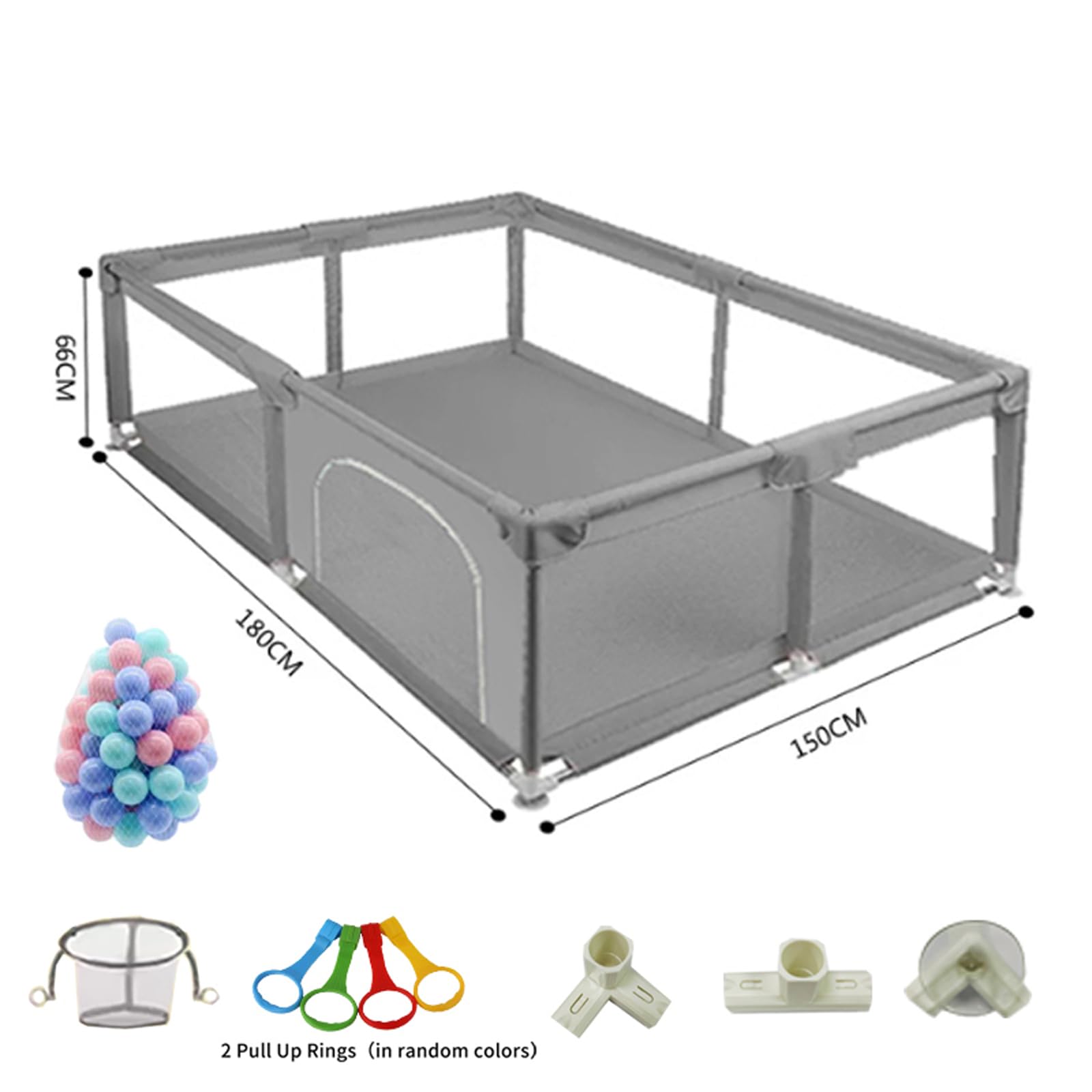 Parc pour Bébé Centre d'activités pour Nourrissons Clôture pour Tout-petits Aire de Jeux Grand Parc d'activités Intérieure et Extérieure pour Enfants avec Mousse Anti-collision (1.5 * 1.8M)