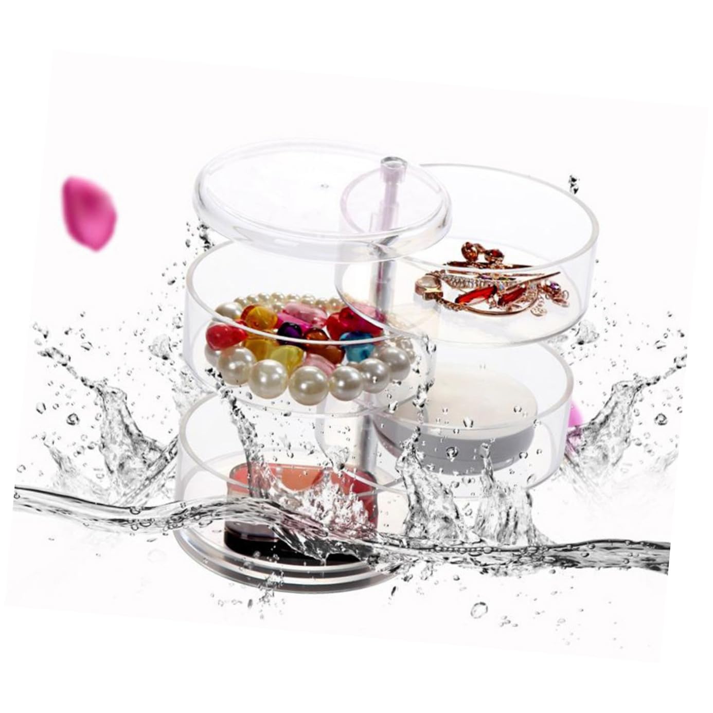 Boîte de rangement bijoux transparent Mipcase en lot de 2