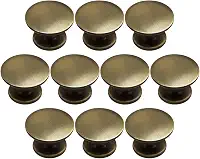 Kit 10 Puxadores Ponto Redondo Para Móveis Gaveta Armário (Antique Escovado)