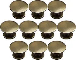Kit 10 Puxadores Ponto Redondo Para Móveis Gaveta Armário (Antique Escovado)