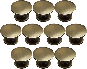 Kit 10 Puxadores Ponto Redondo Para Móveis Gaveta Armário (Antique Escovado)