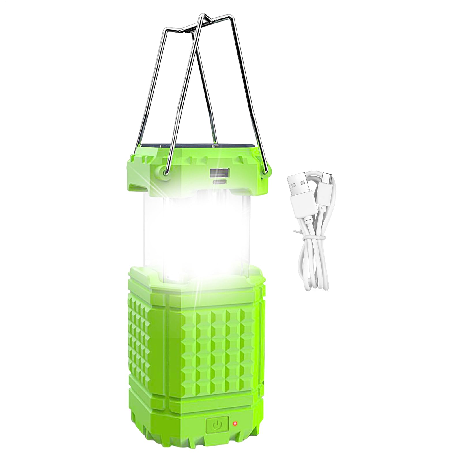Lampada Solare da Campeggio Torcia Pieghevole | Lampada LED USB Solare da Tenda per Escursionismo Pesca Spiaggia Riparazione Auto Arrampicata Giardino Cortile Terrazza da