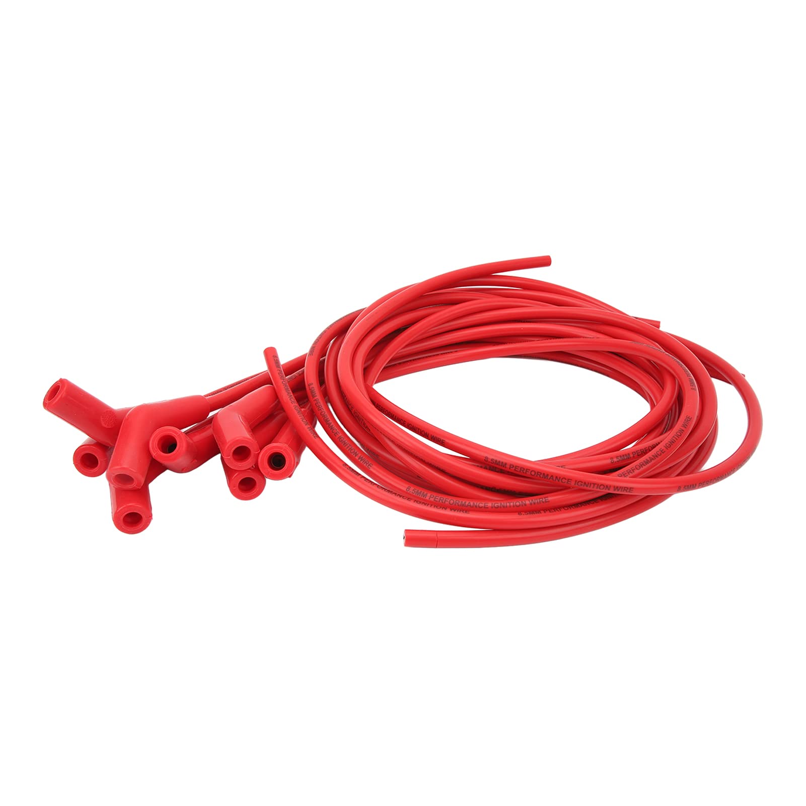 8,5 Mm di Diametro 45° 135° Candela di Accensione Set di Cavi di Accensione Alte Prestazioni Adatto per Auto a 8 Cilindri Auto D'epoca Auto da Rally Auto da Corsa (Rosso)