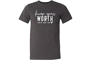 Know Your Worth Then Add Tax Shirt, Inspirational Quote Tee, Know Your Worth T-Shirt