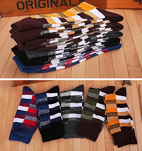 DRASEX Men's Dress Socks Funky Colorful Pattern Cotton Novelty Casual Crew Socks4