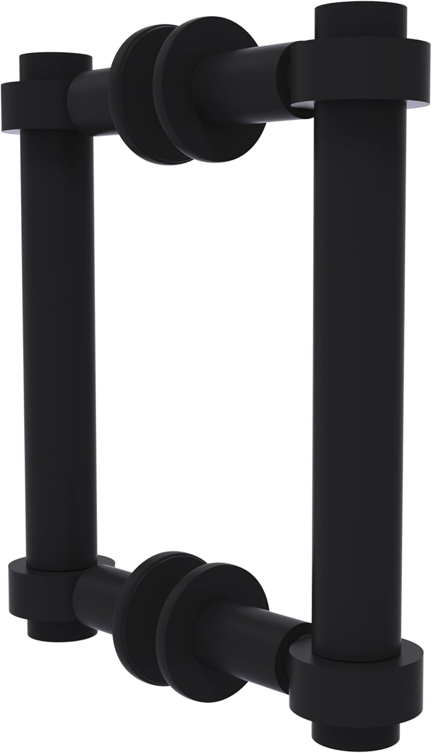 Allied Brass 404-6BB-BKM Contemporary 6 Inch Back Shower Door Pull, Matte Black