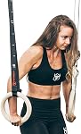 Anneaux de gymnastique en bois avec Straps réglables pour Gym, entraînement croisé, Strength Entraînement, rappels et dips (Wood - 32mm)