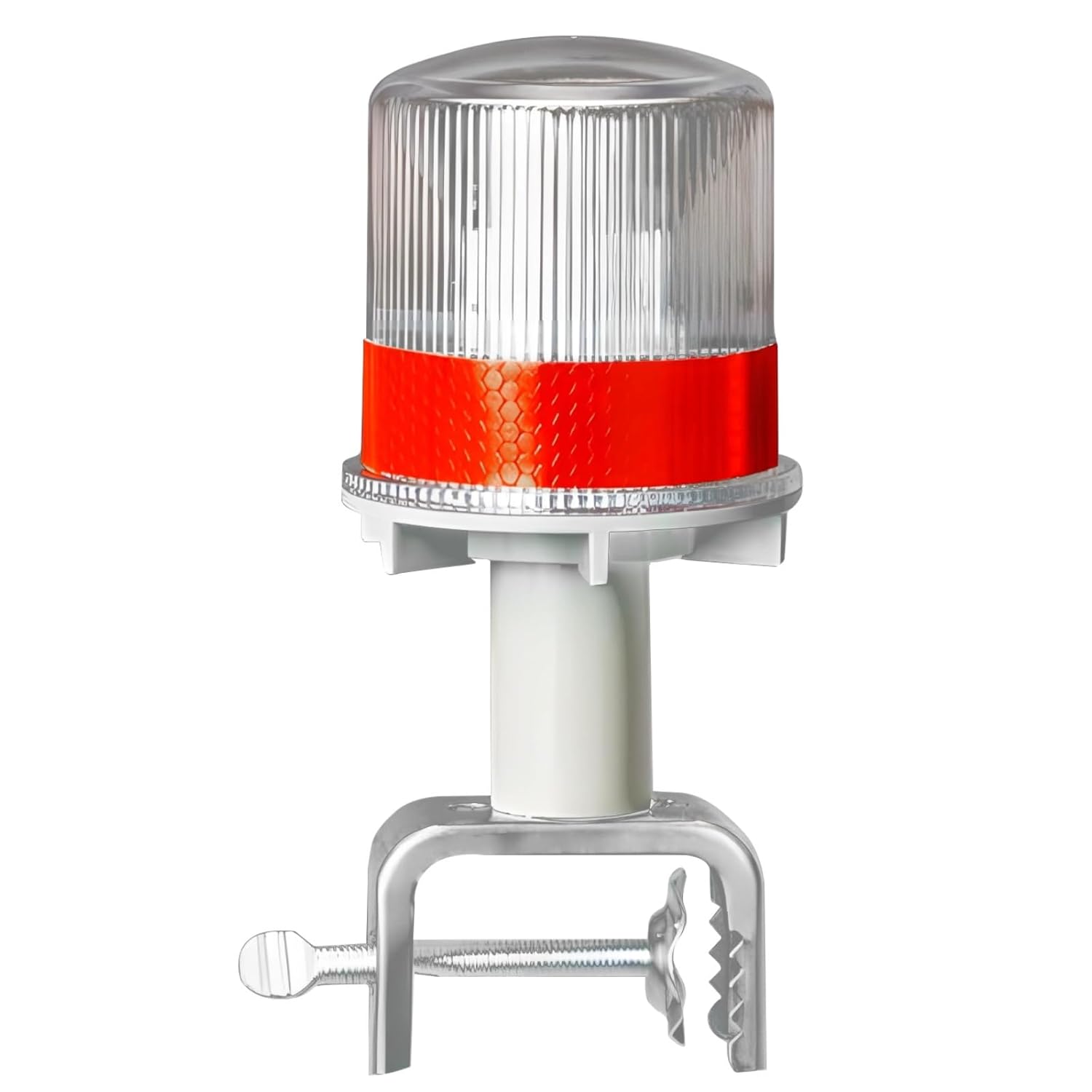 Generic 360-Degree Illumination, Auto Light Control, Solar Light, Led Flash Signal, for Road Safety and Marine Navigation, Metal and Plastic, Red Reflective Band