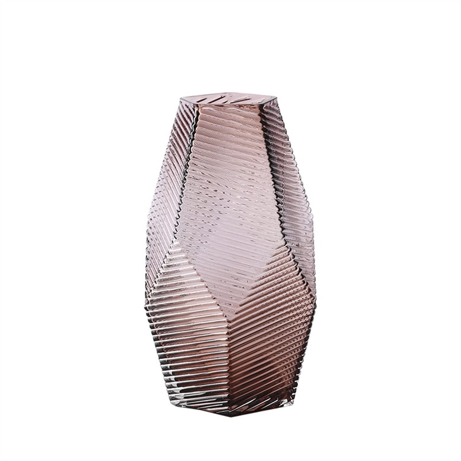 Centerpiece Vases Modern minimalist geometric creative glass vase ornaments water flowers tulips living room desktop flower arrangement decoration(Small)