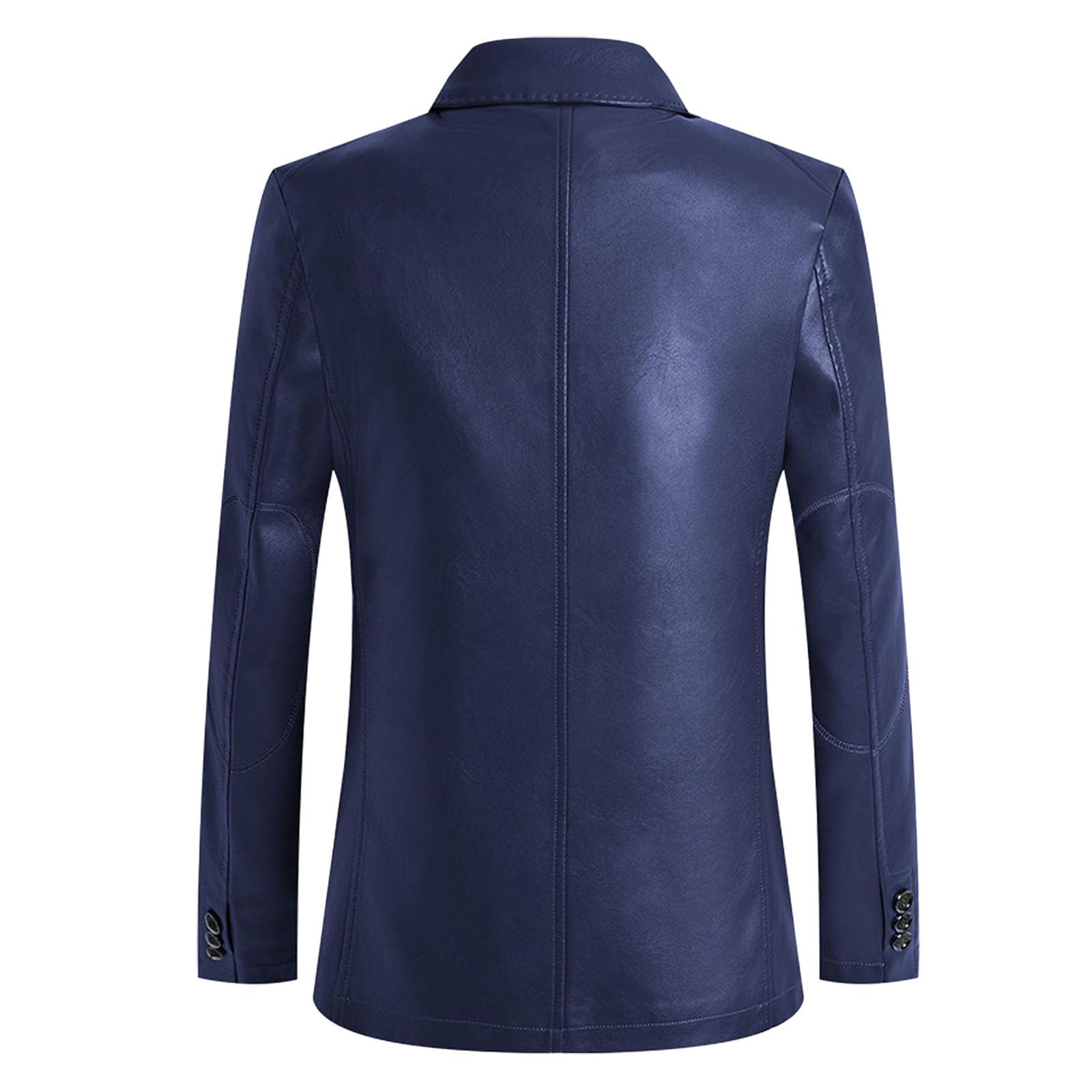 Blazer Hombre Chaqueta Americana Cuero Casual Elegante De Traje Diseño Piel Moderna Ajuste Cómodo Estilo Moda Para Fiesta Negocios