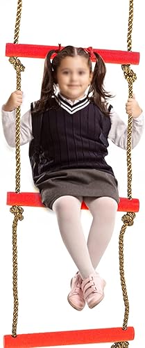 Miniatura 3 de Escalera de escalada para niños, escalera de cuerda segura y segura, patio de juegos al aire libreinterior, escalera de escalada de cuerda para