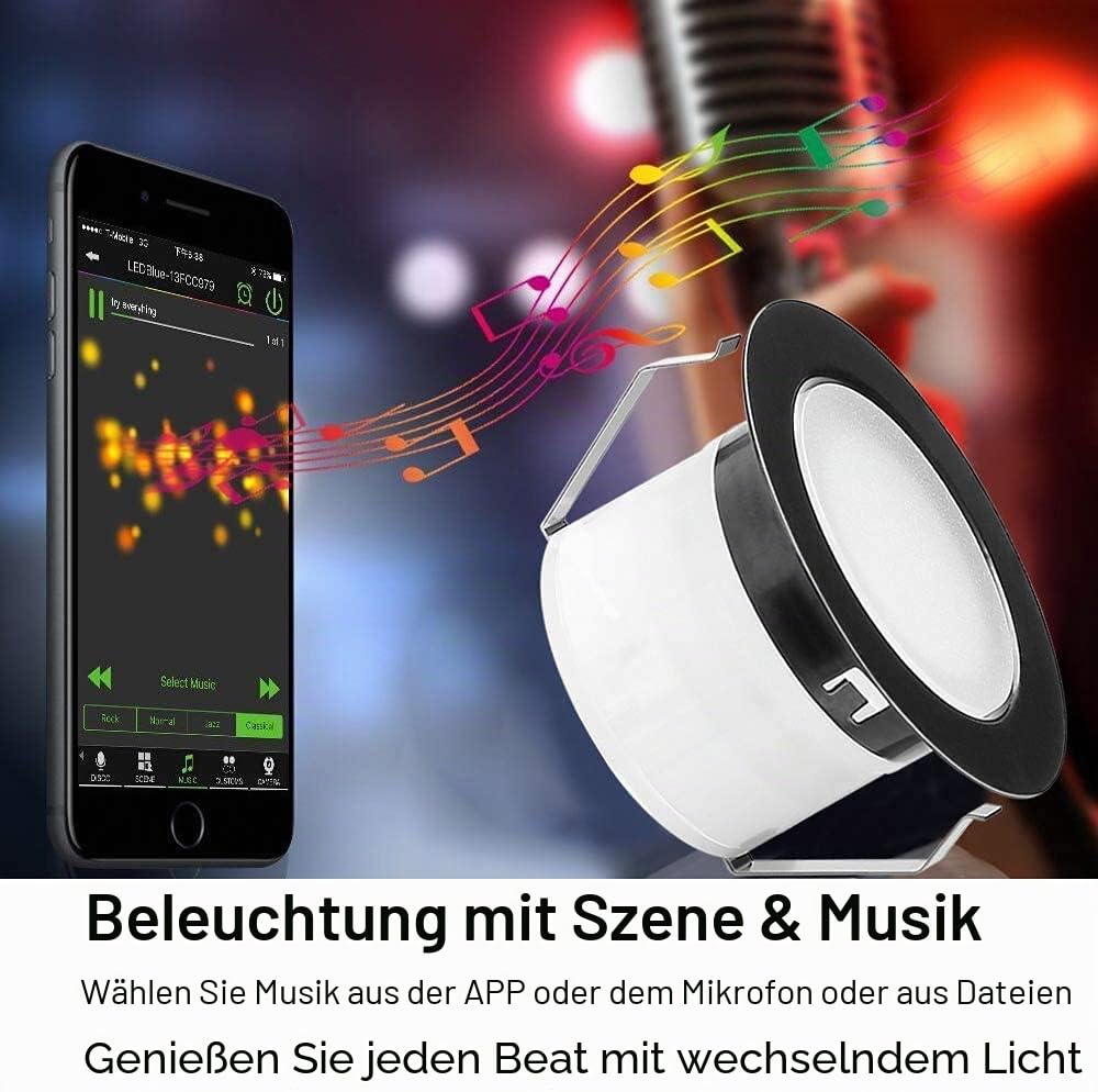 bodeneinbaustrahler aussen rgbw, wifi Led einbaustrahler außen 12v mini Led spot Light Terrassenbeleuchtung, Wasserdicht IP67, LED einbauleuchten mit Fernbedienung Kompatibel mit Alexa Google Home
