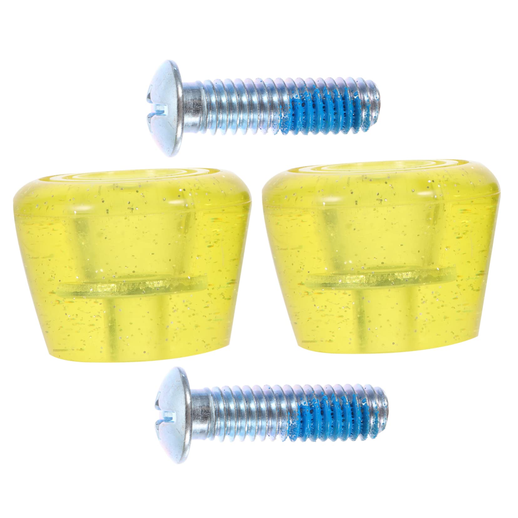 GRIRIW 1Pair Replaceable Wear Resistant Skate Stoppers Professional Skate Plugs with Screws for Reliable Braking and Stability Roller Skating Compatible with Various Roller Skates
