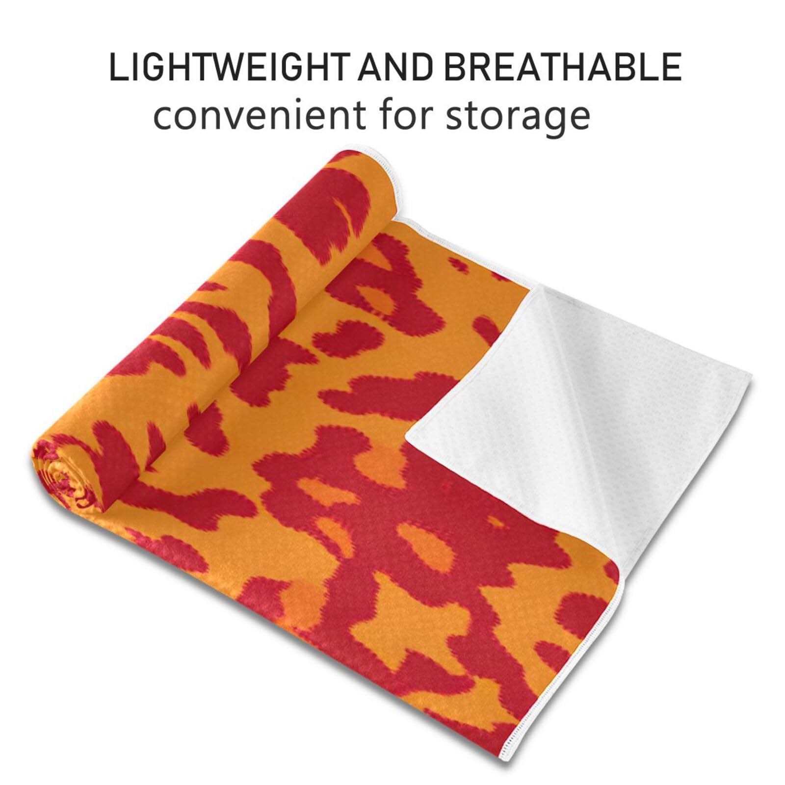 Wassud Halloween Cute Horror Yoga Towel Mat with Organizer Bag Sweat Absorbent Yoga Mat Towel Non Slip for Hot Yoga Pilate Fitness 27